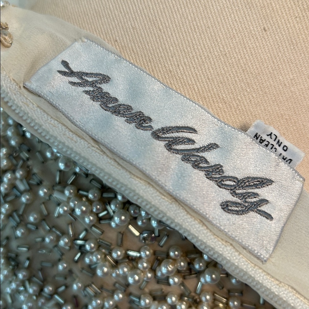 Vintage Amen Wardy silk beaded pearl dress - Picture 8 of 13